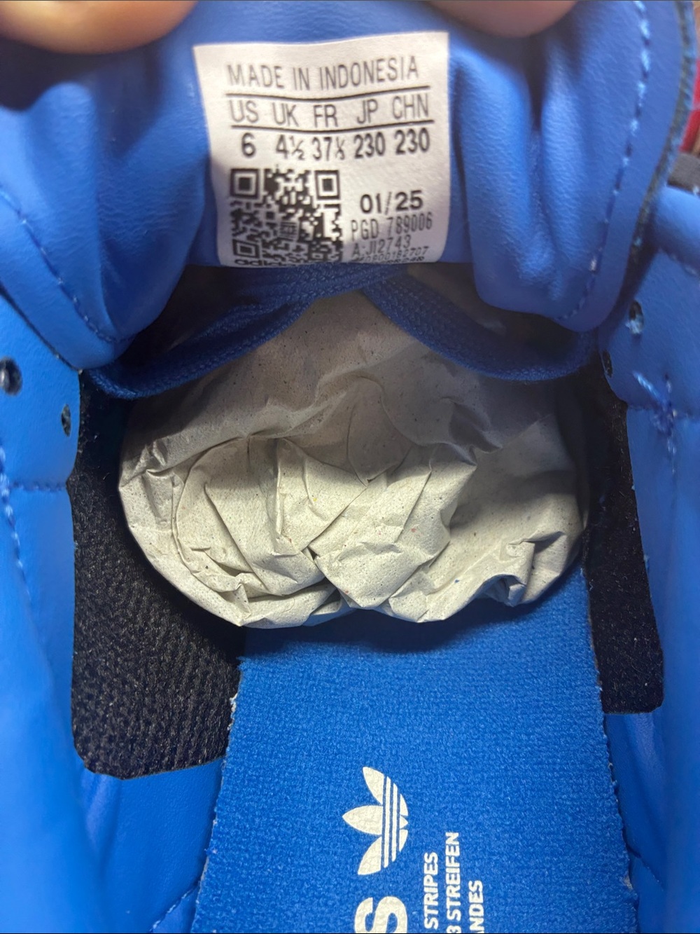 Adidas Sambae Women's Size 6 sneakers JI2743 Blue/White/Gum New In Box - Picture 8 of 8